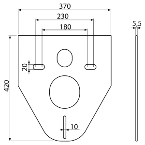 Инсталляционная система AM101/1120 с кнопкой M578 и прокладкой M91