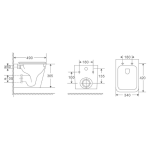 Чаша унитаза Vigo Tornado с сиденьем