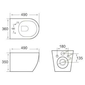 Инсталляция Duofix с кнопкой Delta 01 458.133.21.3 + чаша унитаза Ronda Rimless R0049RQS