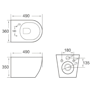 Инсталляция Rapid SL 3 in 1 38772001 + чаша унитаза Ronda Rimless R0049RQS