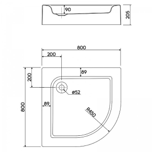 Поддон Standard Plus 80x80