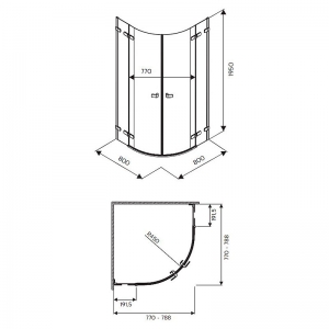 Душова штора Next 80x80