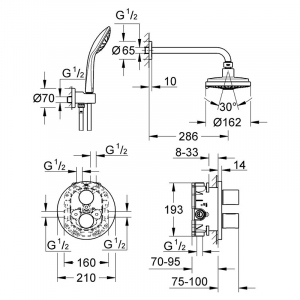 Душовий набір Grotherm Cosmopolitan 3000