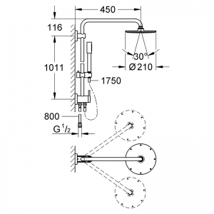 Душевая система Rainshower® System 210