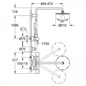 Душова система Rainshower® System 210