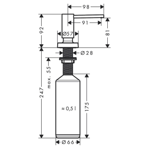 Дозатор для жидкого мыла А51