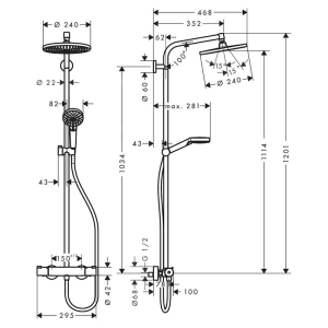 Душевая система Crometta S Showerpipe