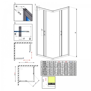 Душова штора Premium Plus D 80x90