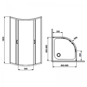 Душова штора Premium Plus Intense A 90x90