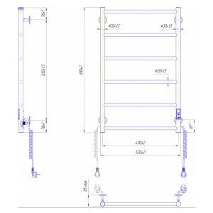 Полотенцесушитель Классик F 80x53