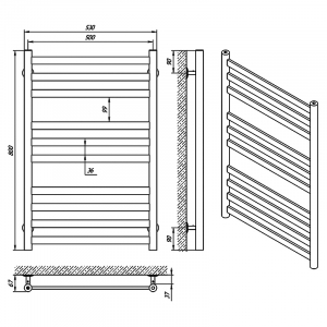 Рушникосушка Кватро П10 50x80