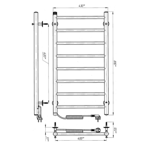 Полотенцесушитель Альфа П6 40x80