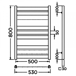 Полотенцесушитель Санти 80x53/50