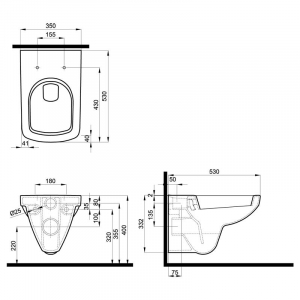 Инсталляция Duofix 3-in-1 458.126.00.1 + чаша унитаза Nova Pro Rimfree M33123000