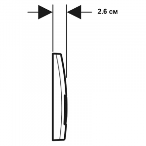 Кнопка Delta 51, чорний глянець