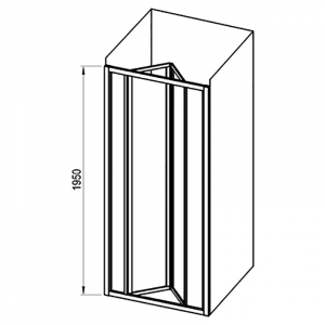 Душові двері SDZ 3-80 Transparent+білий