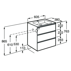 Тумба и раковина Gap-N Compacto 60