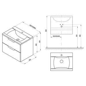 Шафка для раковини SD Classic II 60