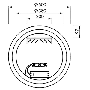 Дзеркало Orbit I 50