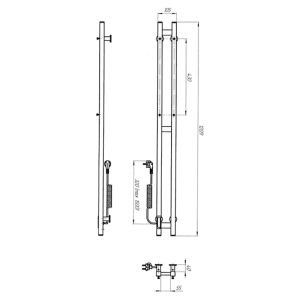 Полотенцесушитель Дуэт ЧК3 8x120