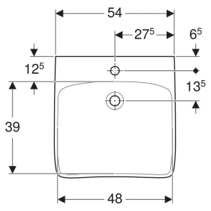 Раковина Selnova Comfort 55 для людей з обмеженими фізичними можливостями