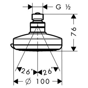 Верхний душ Croma 100 Vario