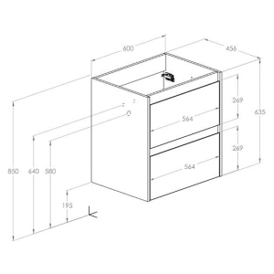 Шафка Claudia для раковини 60