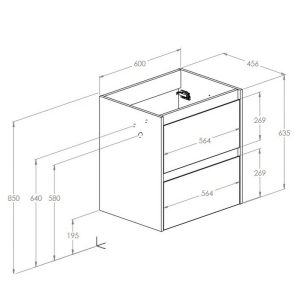 Шафка Claudia для раковини 60