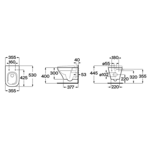 Чаша унітаза Airos Vortex Rimless з сидінням