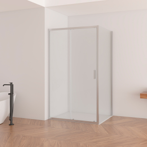 Душова стінка SLPS-90 Transparent+алюміній