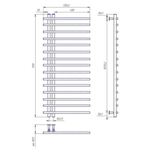 Рушникосушка Марсель Inox 117x53