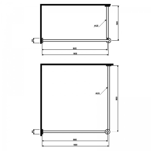 Карниз Lehnen Funktion 90x90