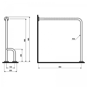 Поручень Lehnen Funktion 85x85 правый