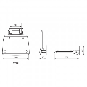 Сиденье Ovo-B Clear/Black