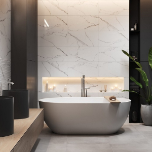 Кахель Ginevra White Structure Glossy Rect