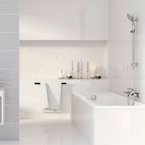 Кафель Structure Pattern White Wave Structure