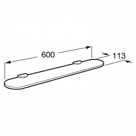 Поличка Hotels 60x11, скло