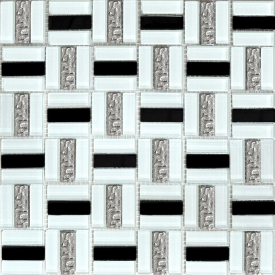 Мозаика Трино черно-белая