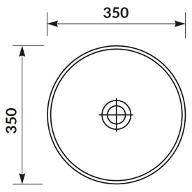 Раковина Moduo 35 кругла