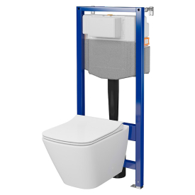 Інсталяційна система Aqua 50 Mech QF+чаша унітазу City Clean On з сидінням Slim