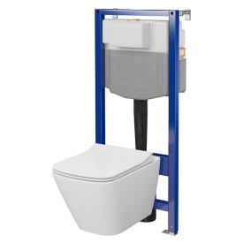 Інсталяційна система Aqua 50 Pneu QF+чаша унітаза City Clean On з сидінням Slim