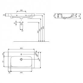 Раковина Modo Reflex 80