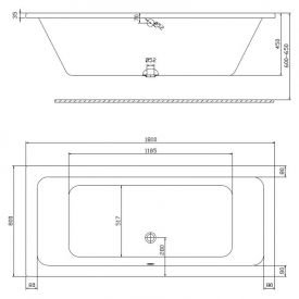 Ванна Modo 180x80