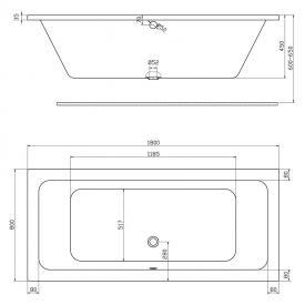 Ванна Modo 180x80