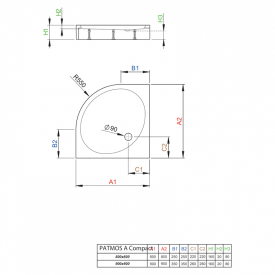 Поддон Patmos A 90 Compact