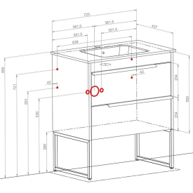 Тумба Loft-Neo и раковина Arte 75
