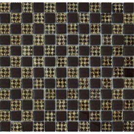 Мозаика шоколад-ромб золото шахматка 806