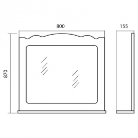 Зеркало Classic 80