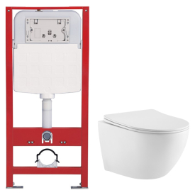 Инсталляция Framecore Direct RKUC3000003 + чаша унитаза WC Concept Oval RimOff с сиденьем Slim RKUM000009