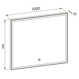Дзеркало Luce 100x70